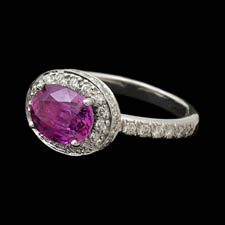 Gumuchian Gumuchian Platinum Pink Sapphire and diamond ring
