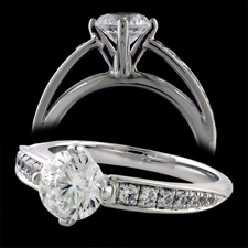 Eddie Sakamoto Raised diamond row engagement ring