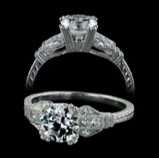 Beverley K 18kt white gold vintage engagement ring by Beverly K