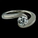 Clean and contemporary, 18K white gold Helix Swirl engagement ring from Kretchmer. This ring, as shown, is for a diamonds from 1.01 carats to 1.50 carats. The ring is also available for diamonds from 0.75 carats to 3.00 carats. Please call for prices in these sizes. The diamond is not included in the pricing. Also available in different 18 karat golds as well as platinum. Call for pricing. 