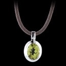 A beautiful Bastian Inverun pendant in polished sterling silver, finished with a facet cut Lemon Quartz. The pendant measures 29mm in height by 26mm in width. The lemon quartz has a total carat weight of 8.30cw. The pendant is hanging for a length adjustable brown fabric cord.