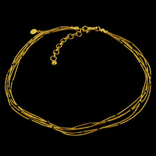 Gurhan 24 karat yellow gold Gurhan necklace with black diamond
