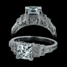 Beverley K 18kt white gold engagement ring