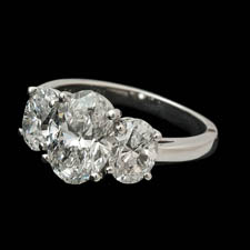 Pearlman's Bridal Three stone oval diamond engagement ring