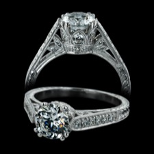 Beverley K 18kt white gold engagement ring