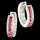 These 18kt white gold channel set Ruby huggie style earrings are perfect for the July birthday or the Christmas season. The earrings contain .67ct. total weight in rubies.