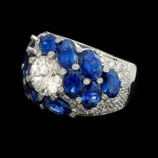 Gumuchian Blue sapphire and diamond ring