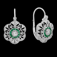 Beverley K Green Emerald and diamond earrings