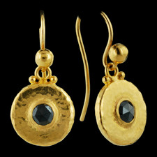 Gurhan Gurhan 24 karat yellow gold black diamond earrings