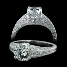 Beverley K 18k white gold  antique engagement ring