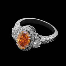 Michael Beaudry orange diamond engagement ring