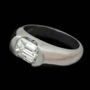Platinum diamond finger ring set with a 1.44ct emerald cut diamond. Most sizes available.